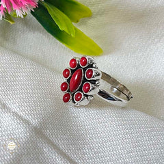 925 Sterling Silver Royal Oval Blossom Ring