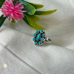 925 Sterling Silver Royal Oval Blossom Ring