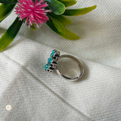 925 Sterling Silver Royal Oval Blossom Ring
