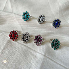 925 Sterling Silver Royal Oval Blossom Ring