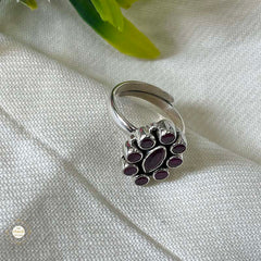 925 Sterling Silver Royal Oval Blossom Ring