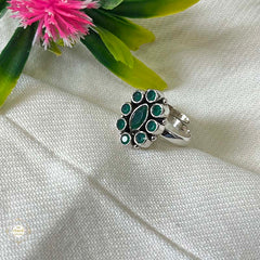 925 Sterling Silver Royal Oval Blossom Ring