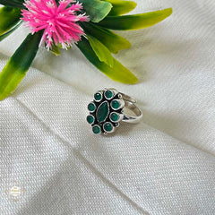 925 Sterling Silver Royal Oval Blossom Ring