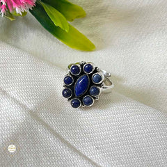 925 Sterling Silver Royal Oval Blossom Ring