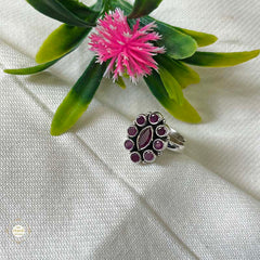 925 Sterling Silver Royal Oval Blossom Ring