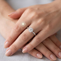 Sparkling Silver Solitaire Ring