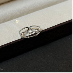 Sparkling Silver Blossom Ring