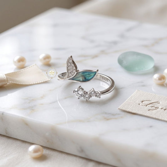 Sparkling Silver Leaf Ring