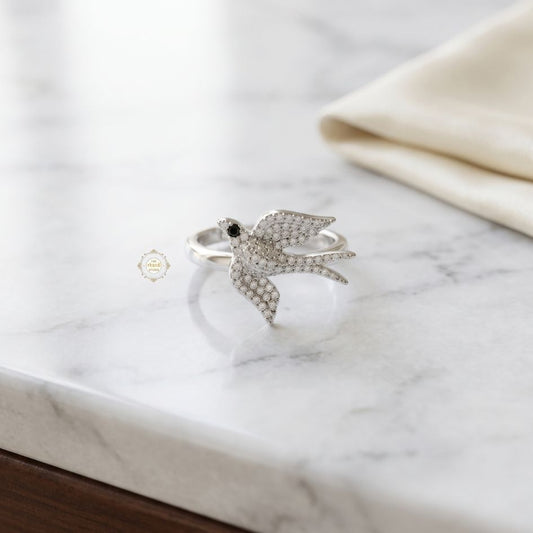 Sparkling Silver Sparrow Ring