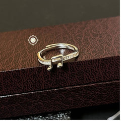 Silver Music Lover Sparkling Ring
