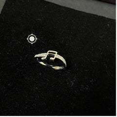 Silver Music Lover Sparkling Ring