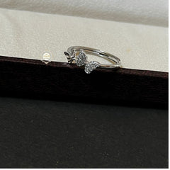 Sparkling Silver Butterfully Ring