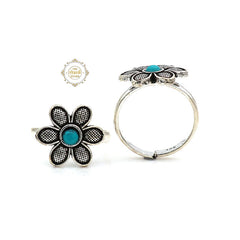 Sterling Silver Flower Toe Ring