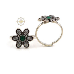 Sterling Silver Flower Toe Ring