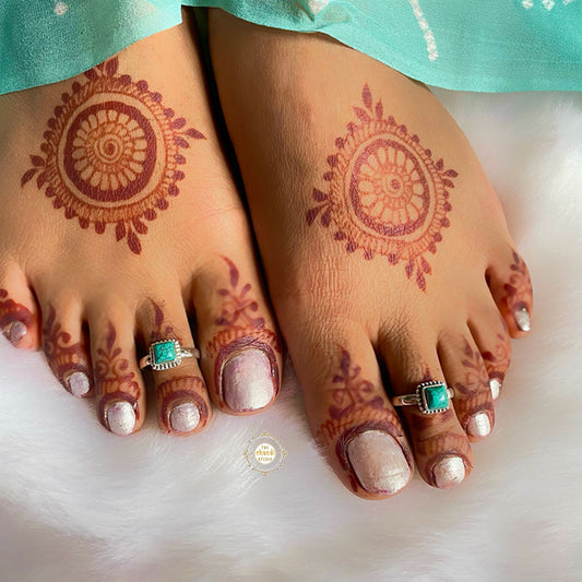 Silver Turquoise Toe Ring