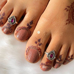 925 Pure Silver Tilak Toe Ring