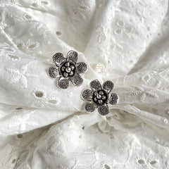 Antique Silver Flower Toe Ring