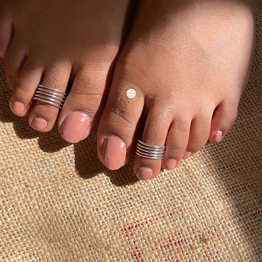 Five Layer Silver Toe Ring