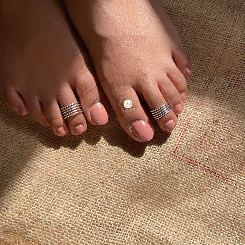 Five Layer Silver Toe Ring