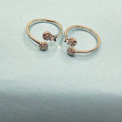 Sparkling Silver Butterfly Toe Ring