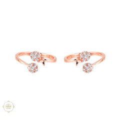Sparkling Silver Butterfly Toe Ring