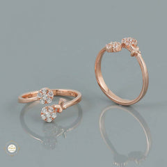 Sparkling Silver Butterfly Toe Ring
