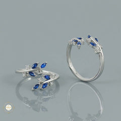 Sterling Silver Sparkling  Blossom Toe Ring