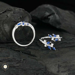 Sterling Silver Sparkling  Blossom Toe Ring
