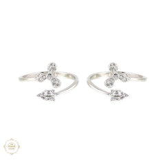 Sparkling Silver Silver Mist Toe Ring