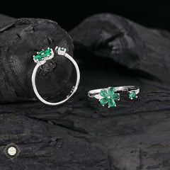 Sterling Floral Elegance Toe Ring