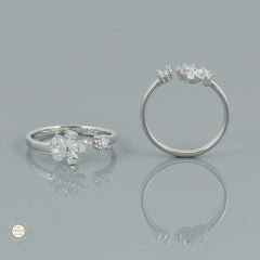Sterling Floral Elegance Toe Ring