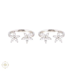 Sparkling Silver Shine Toe Ring