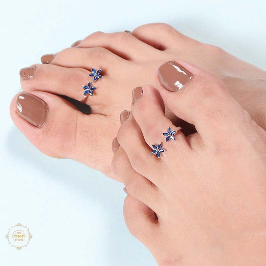 Sterling Silver Sterling Sparkling Shine Toe Ring