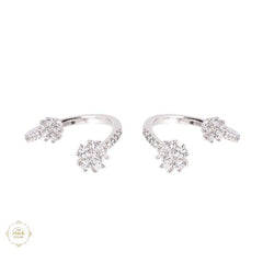Sparkling Silve Bloom Shine Toe Ring