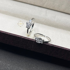 Sterling Silver Sparkling Butterfly Toe Ring