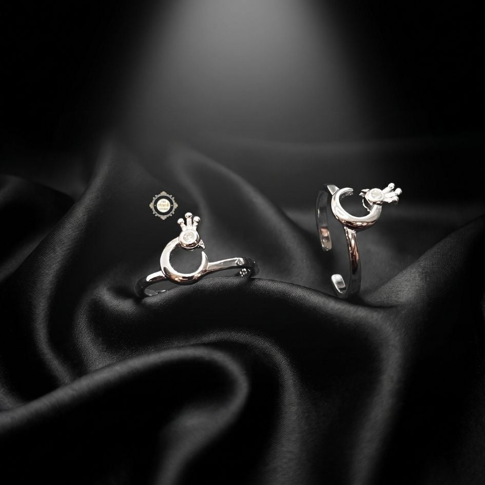 Sterling Silver Sparkling Pihu Toe Ring