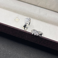 Sterling Silver Sparkling Elephant Toe Ring