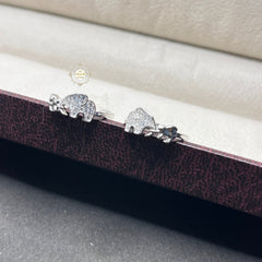 Sterling Silver Sparkling Elephant Toe Ring
