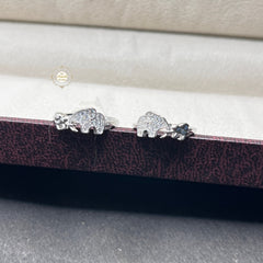 Sterling Silver Sparkling Elephant Toe Ring