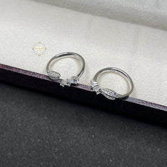 Sparkling Silver Leaf Toe Ring