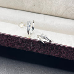 Sterling Silver Sparkling Bloom Shine Toe Ring