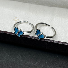 Sterling Silver Sparkling Butterfly Toe Ring