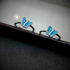 Sterling Silver Sparkling Butterfly Toe Ring