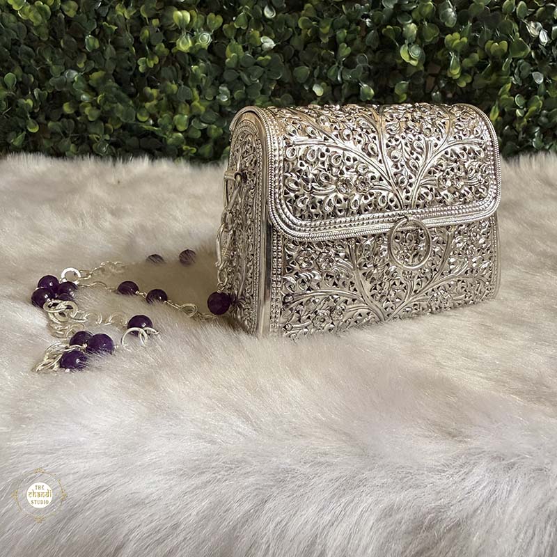 Sterling Silver Royal Bloom Purse