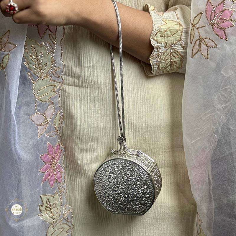 Sterling Silver Celeste Round Purse