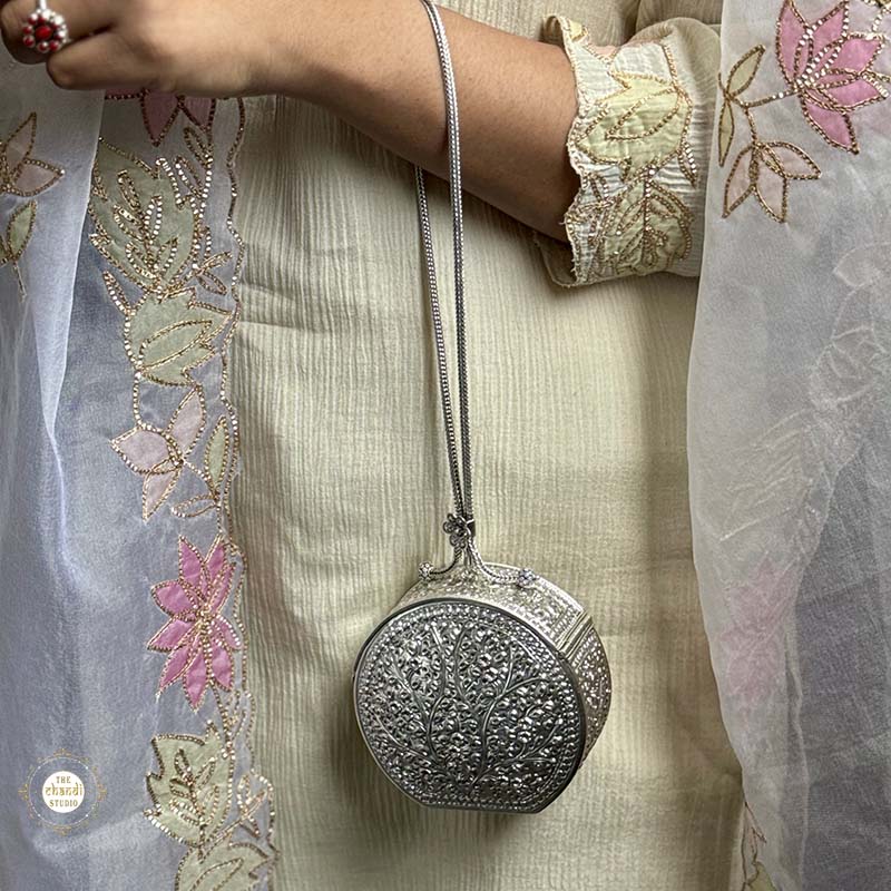 Sterling Silver Celeste Round Purse