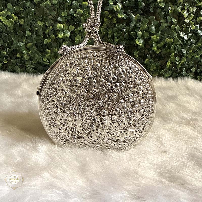 Sterling Silver Celeste Round Purse