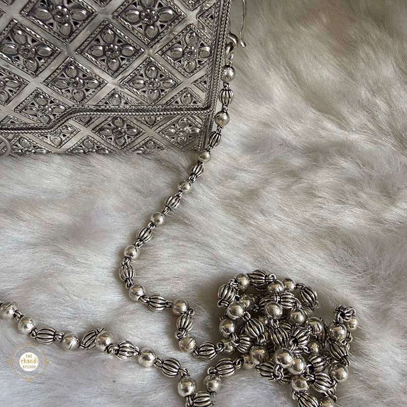 Sterling Silver Shahi Jaal Silver Purse