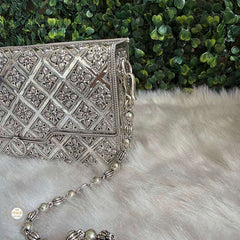 Sterling Silver Shahi Jaal Silver Purse