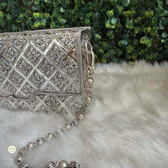 Sterling Silver Shahi Jaal Silver Purse